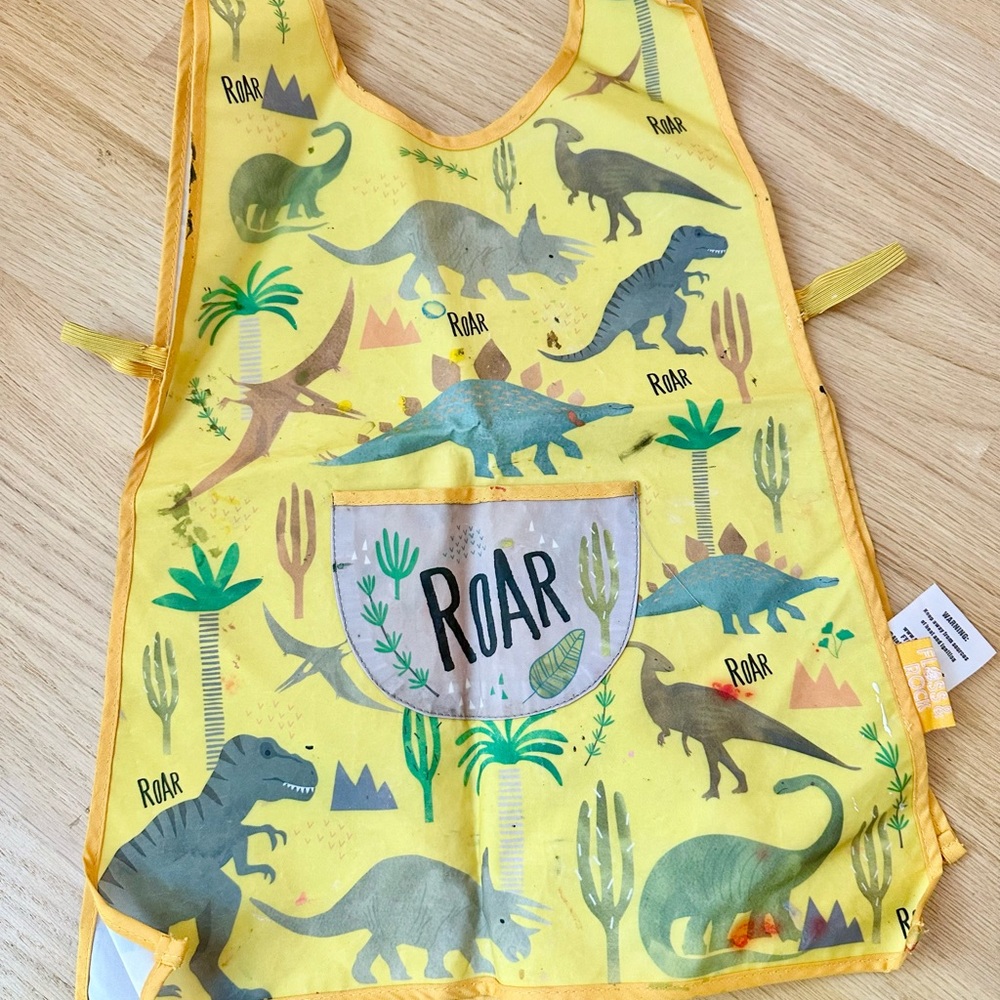 Dinosaur Print Kids Artist Apron or smock